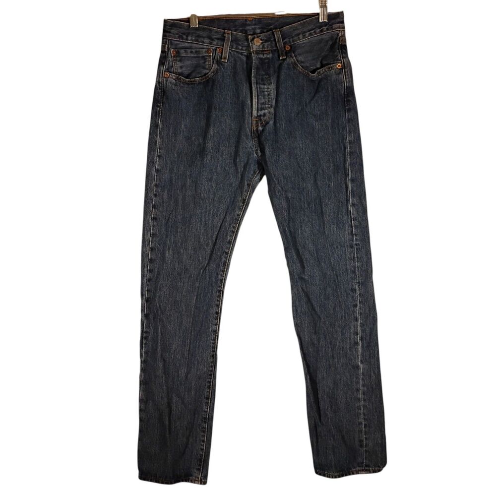 Levi's 501 jeans mens 31x32 blue denim regular fit straight leg medium wash